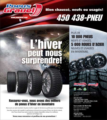 Vente de pneus Samedi 22 octobre