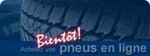 Magasinez et achetez vos pneus en ligne